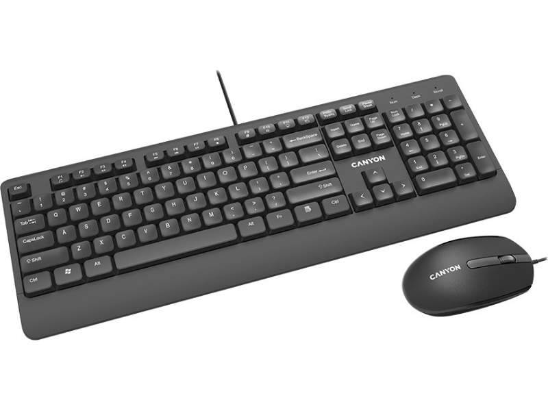 Комплект клавиатура+ мышь Canyon CNE-CSET4 черный